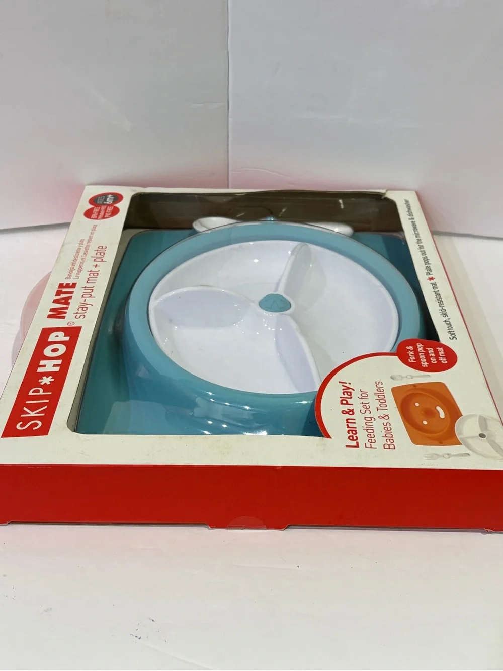 Skip Hop MATE Stay-Put Feeding Set with Utensils NRFB